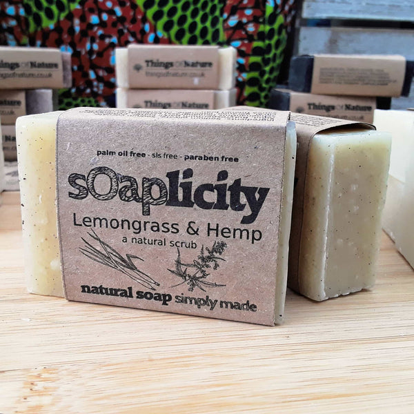 Solid Soap Bar: Lemongrass & Hemp - Things of Nature