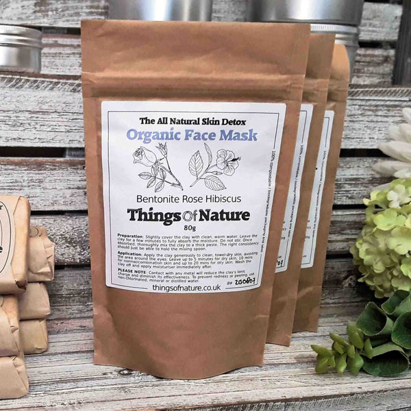 Organic Bentonite Rose & Hibiscus Face Mask - Refill - Things of Nature