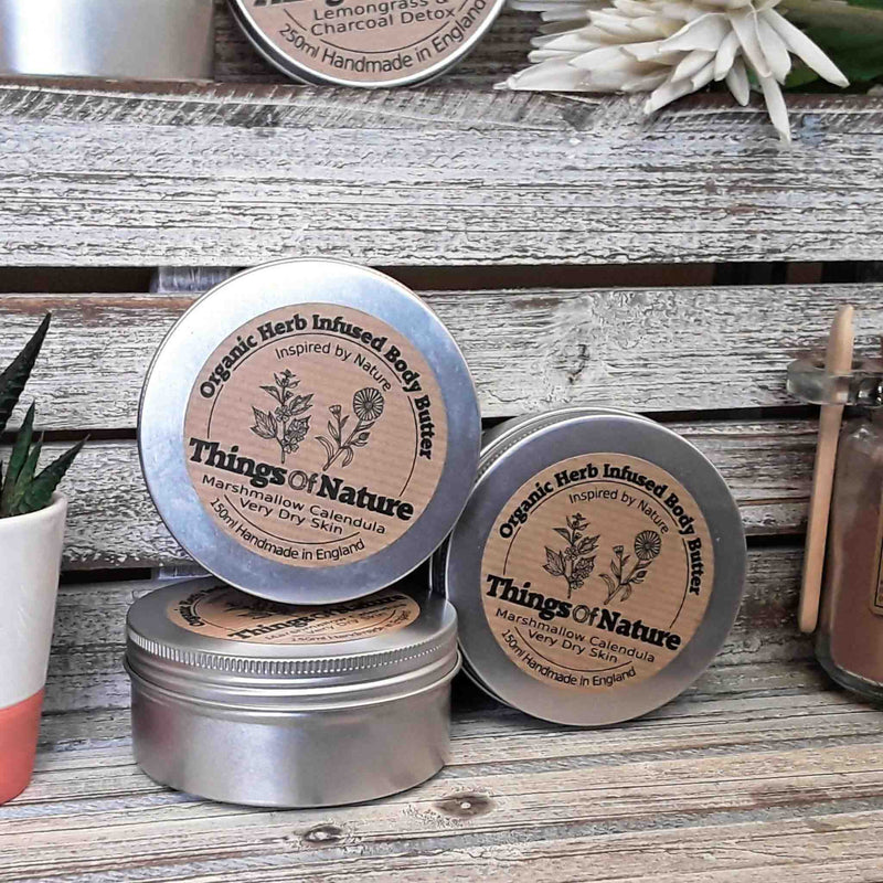 Organic Herb Infused Body Butter: Marshmallow & Calendula - Things of Nature