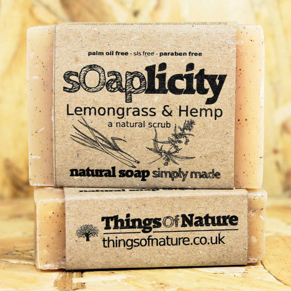 Solid Soap Bar: Lemongrass & Hemp - Things of Nature